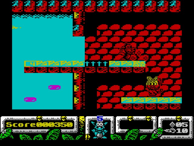 DJ Puff's Volcanic Caper title screen for ZX Spectrum